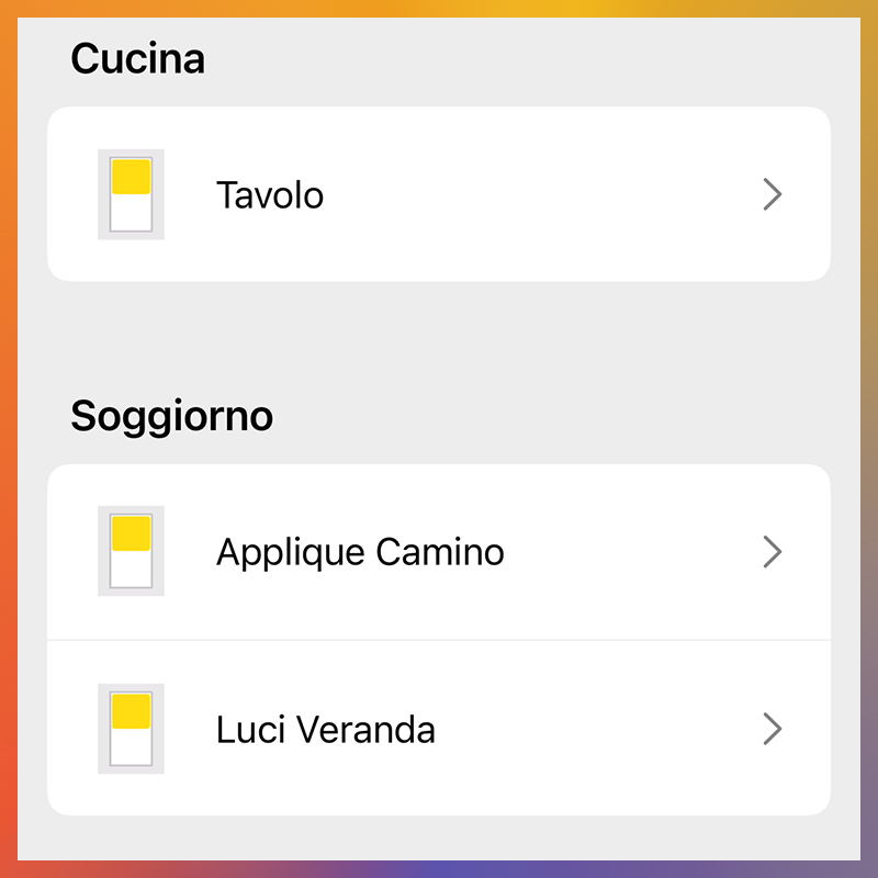 Con l'app WiOO puoi dare un nome a ogni punto luce e assegnarlo alla stanza corretta per poi controllarlo anche con i comandi vocali di Siri