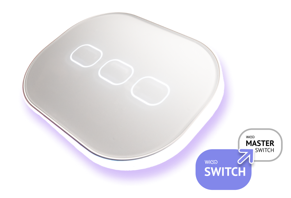 Wioo Switch (color:white) WiOO Switch - Halo, l'interruttore smart wifi che ridefinisce il concetto di “ON-OFF”. La domotica intelligente con Apple Home. WiOO grazie alla compatibilità con accessori HomeKit rende la tua casa intelligente con diverse automazioni domotiche per una completa smart home.